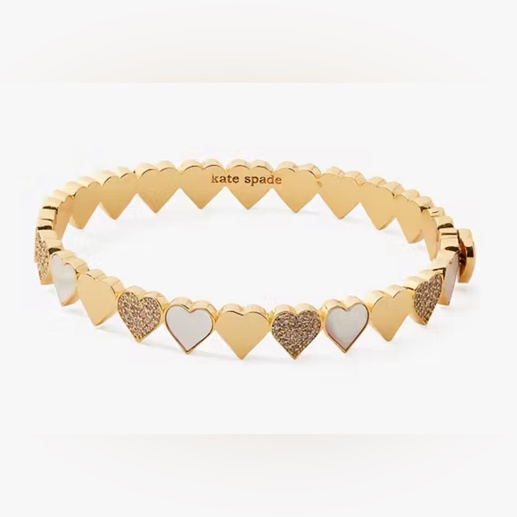 🩷 KATE SPADE Take Heart Hinged Bangle NEW 🩷 - Picture 2 of 8